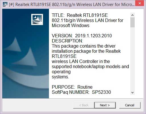 driver realtek rtl8191se windows 10